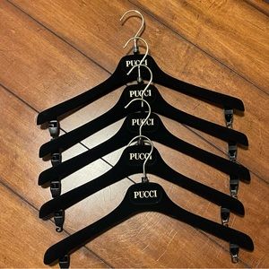 Emilio Pucci  5 black shirt / jacket hangers